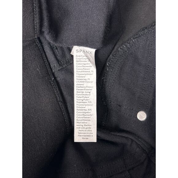 New SPANX Jeans 2X Womens Ankle Skinny Clean Black Denim Plus Size - Picture 7 of 7